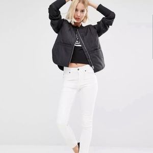 Cheap Monday Black Quilted Bomber Jacket